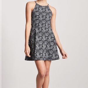 Forever 21 Palm Print Halter Top Cami Dress